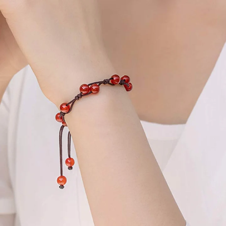 [Copy]Tibetan Small Leaf Red Sandalwood 108 Mala Beads Bracelet