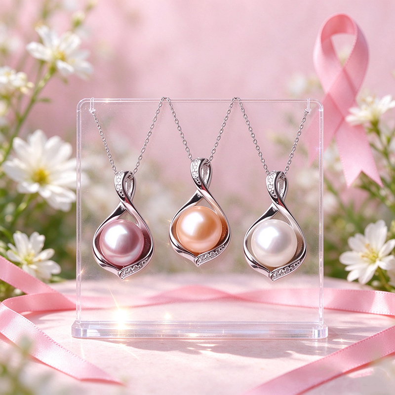 Flowing Wish Pearl Pendant Necklace