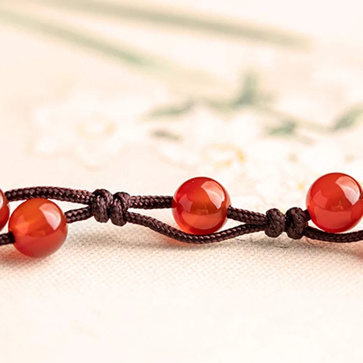 [Copy]Tibetan Small Leaf Red Sandalwood 108 Mala Beads Bracelet