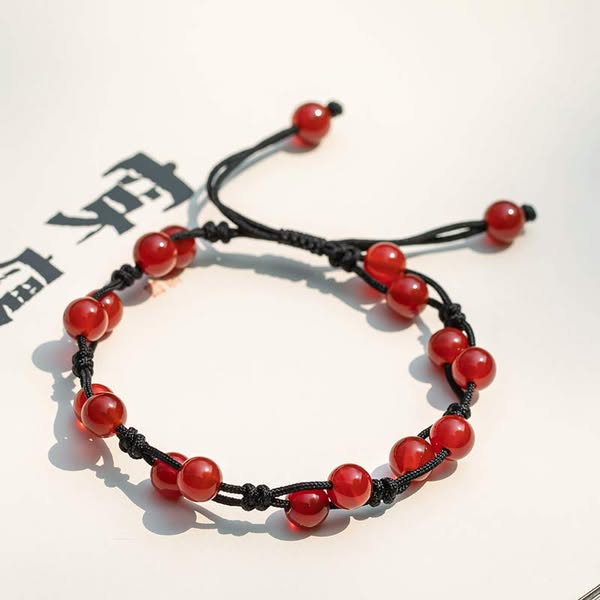 [Copy]Tibetan Small Leaf Red Sandalwood 108 Mala Beads Bracelet