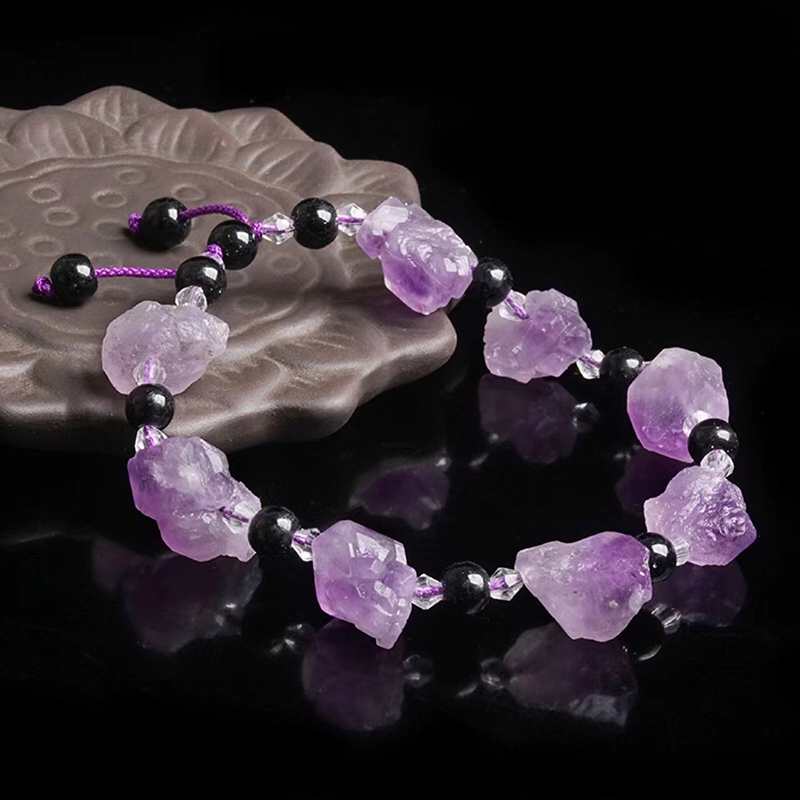 Boho Raw Amethyst Calm Bracelet