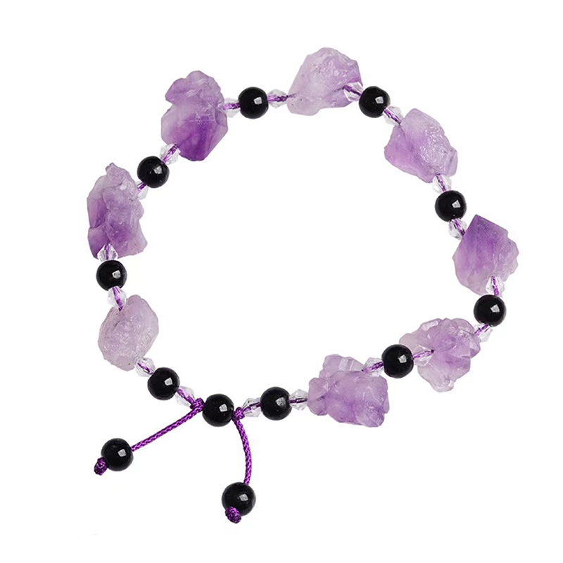 Boho Raw Amethyst Calm Bracelet
