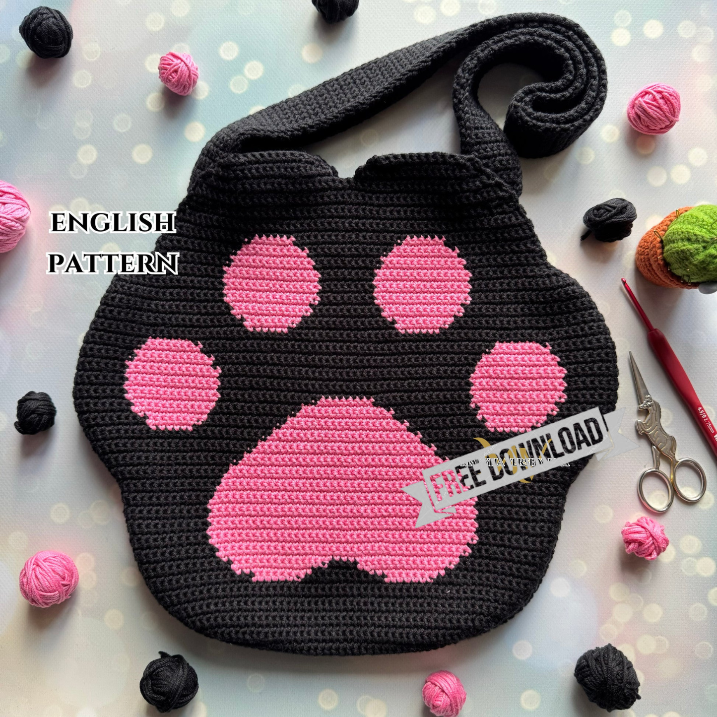 Granny Square Crochet Cat Bag Pattern Cat Lady Bag