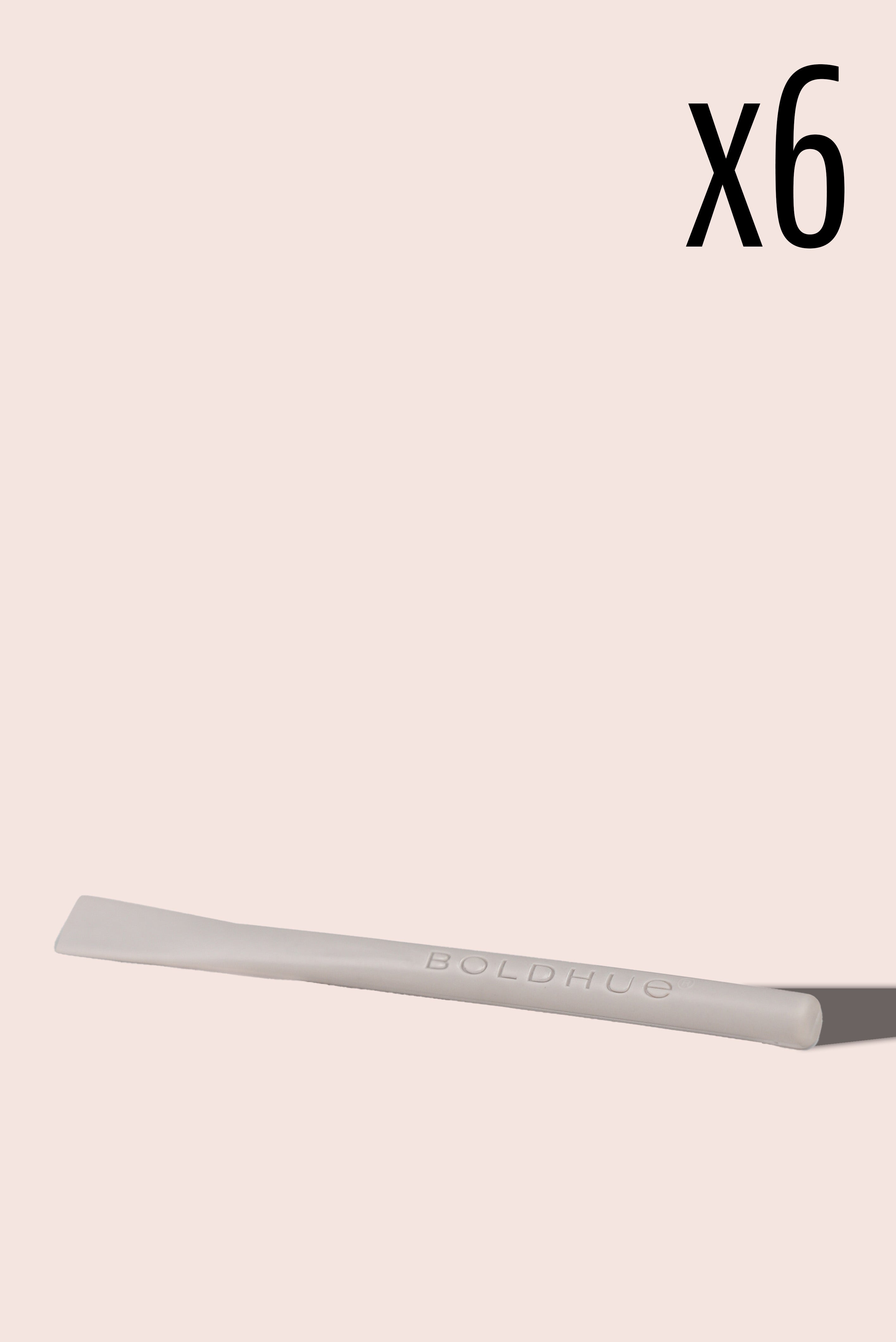 a graphic showing six mixing spatulas