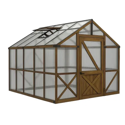 Serra da giardino in legno e policarbonato 300x200x250 cm