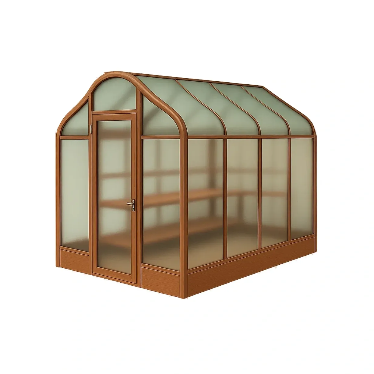 Serra da giardino in alluminio e policarbonato marrone 245x185x210 cm