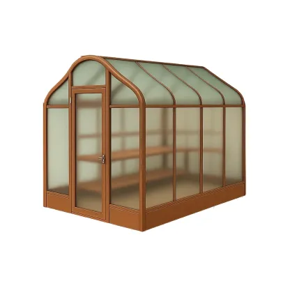 Serra da giardino in alluminio e policarbonato marrone 245x185x210 cm