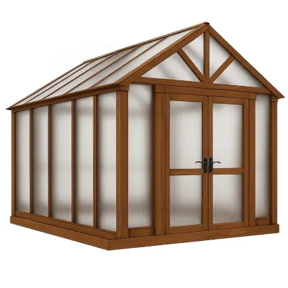 Serra da giardino in legno e policarbonato 250x200x200 cm