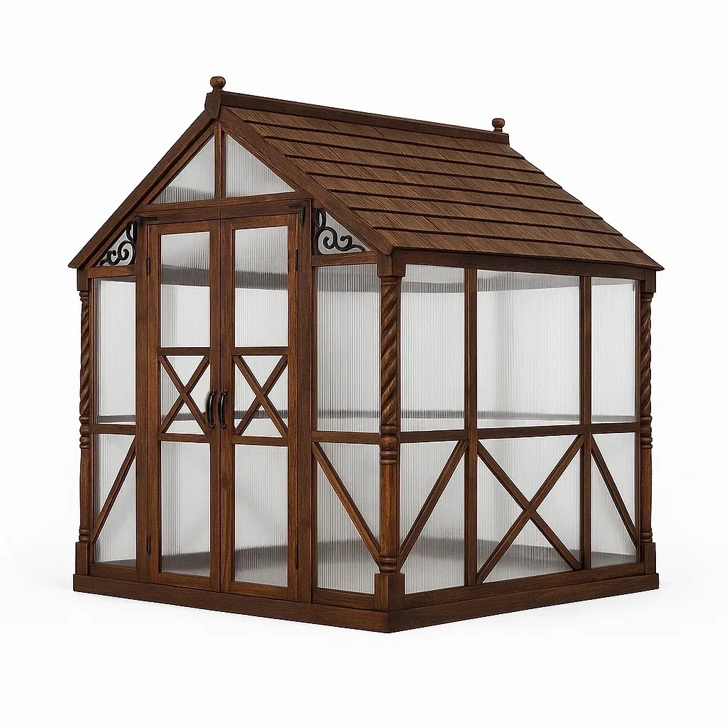 Serra in legno con pannelli di policarbonato 230x170x240 cm