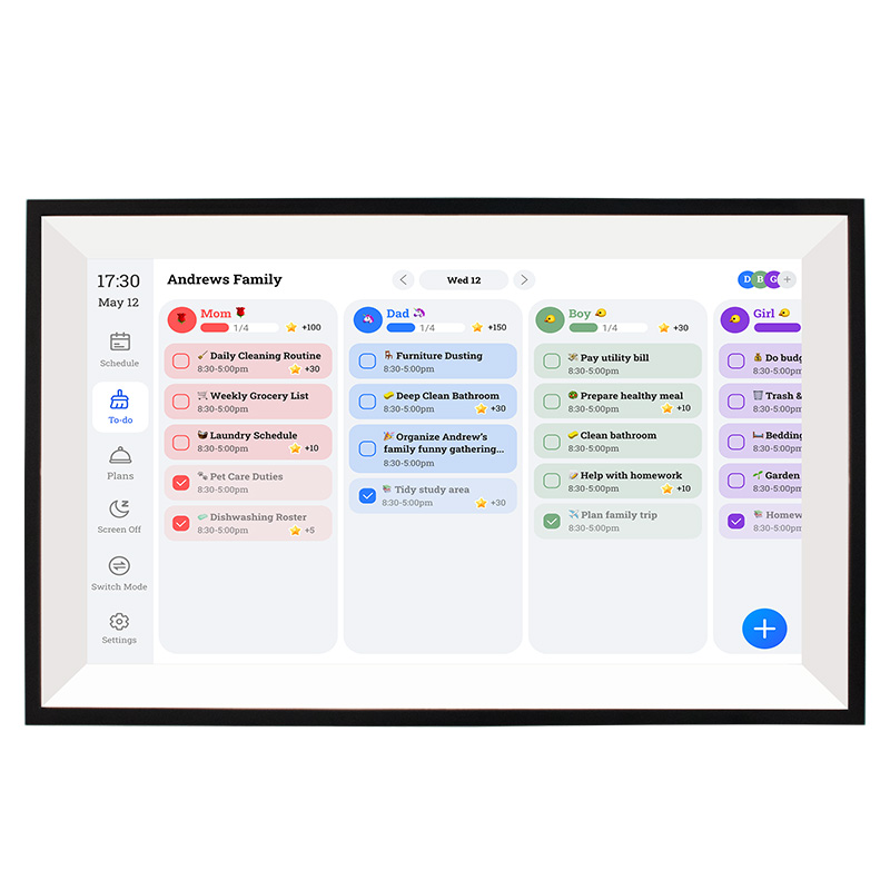 Thurgoo Fotocube Smart Digital Calendar (Photo Frame + Family Scheduler + Art Gallery)