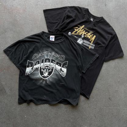 BLACK GRAPHIC T-SHIRT VINTAGE BOX - 2 PIECE