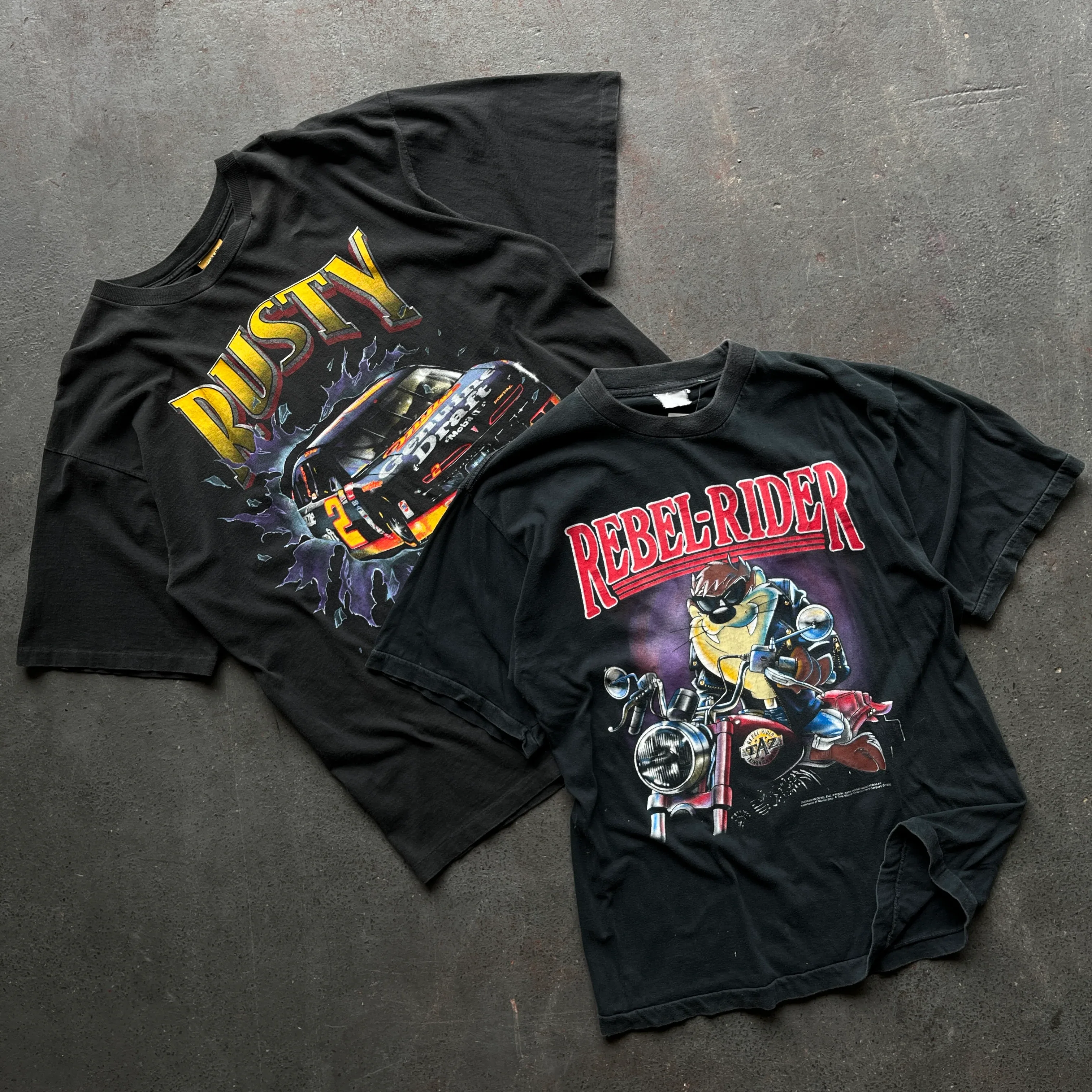 BLACK GRAPHIC T-SHIRT VINTAGE BOX - 2 PIECE