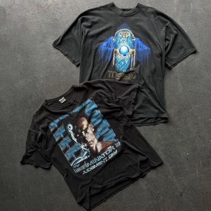 BLACK GRAPHIC T-SHIRT VINTAGE BOX - 2 PIECE