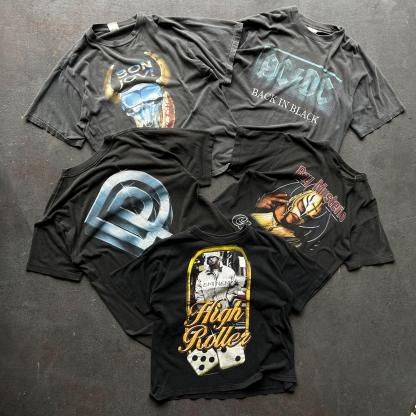BLACK GRAPHIC T-SHIRT VINTAGE BOX - JACKPOT BOX