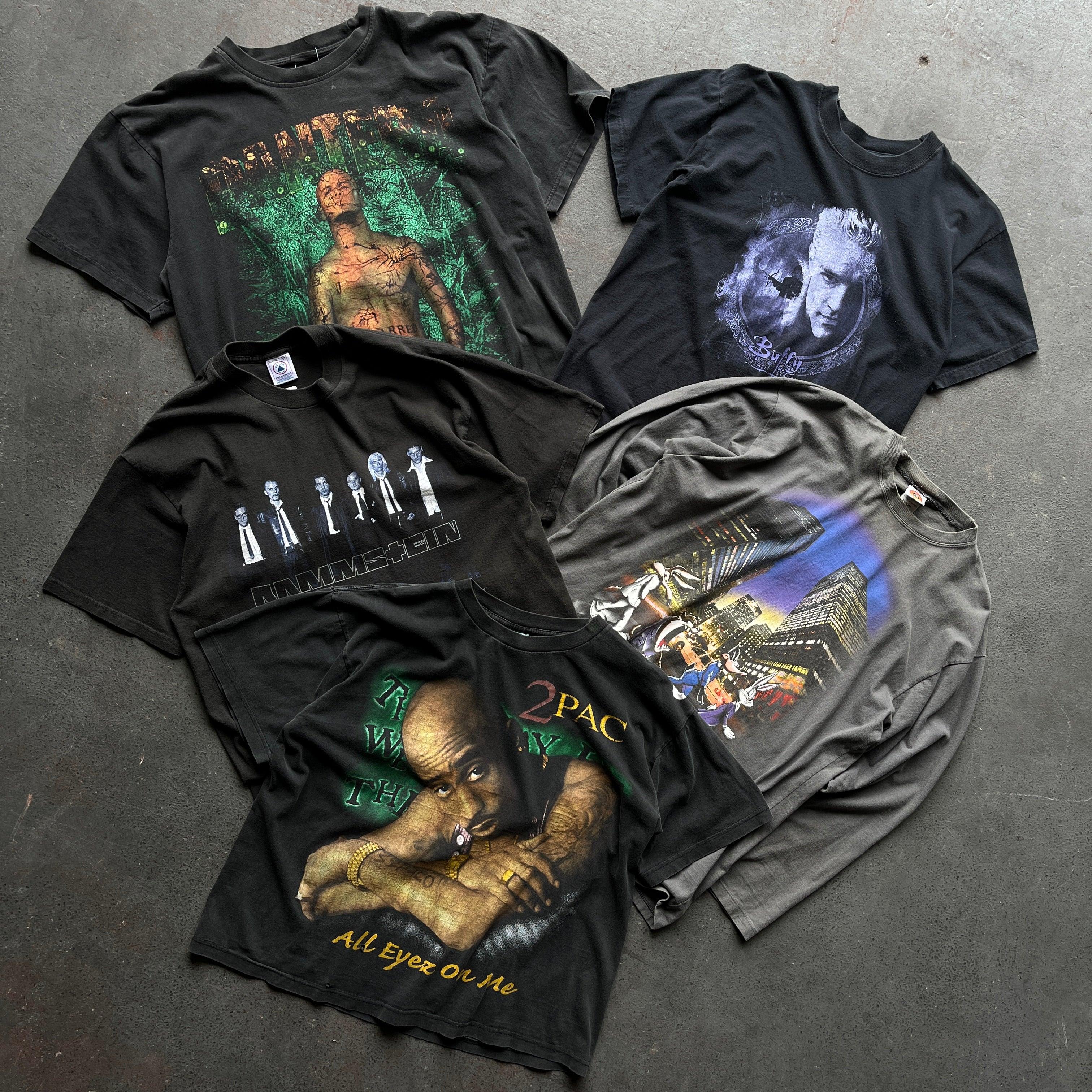 BLACK GRAPHIC T-SHIRT VINTAGE BOX - JACKPOT BOX