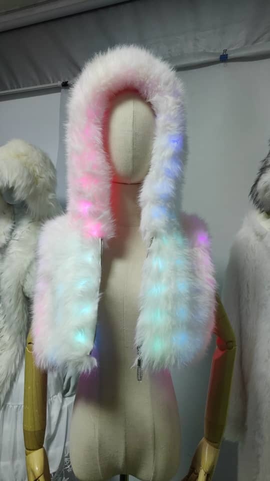 Aurora Halo Vest Light-Up Faux Fur Vest PREORDER
