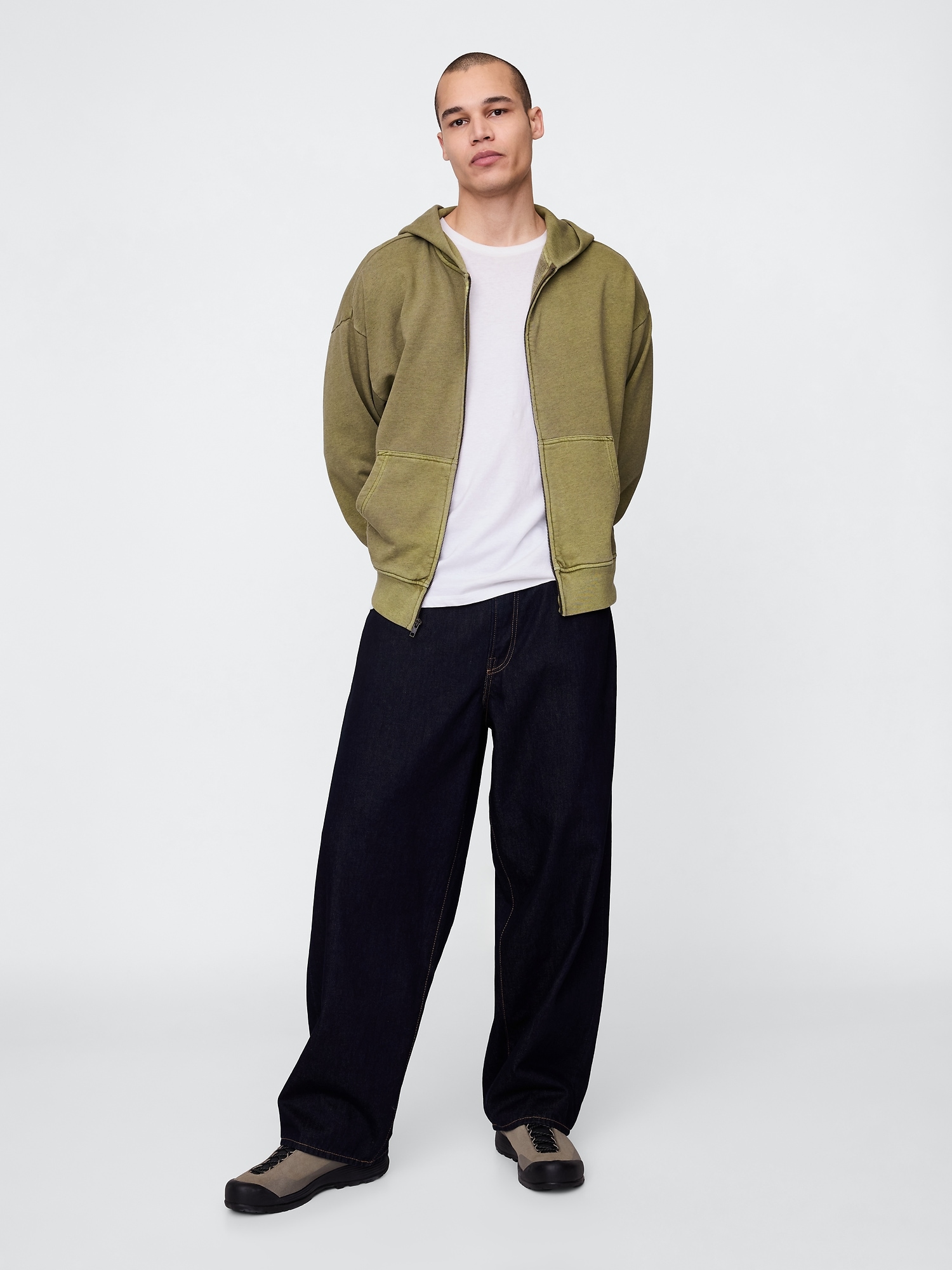 Heavyweight French Terry Oversized Zip Hoodie