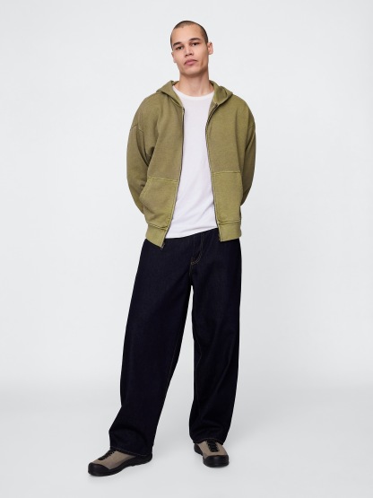 Heavyweight French Terry Oversized Zip Hoodie