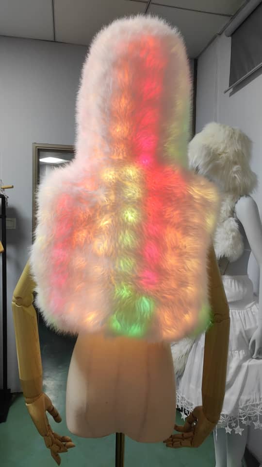 Aurora Halo Vest Light-Up Faux Fur Vest PREORDER