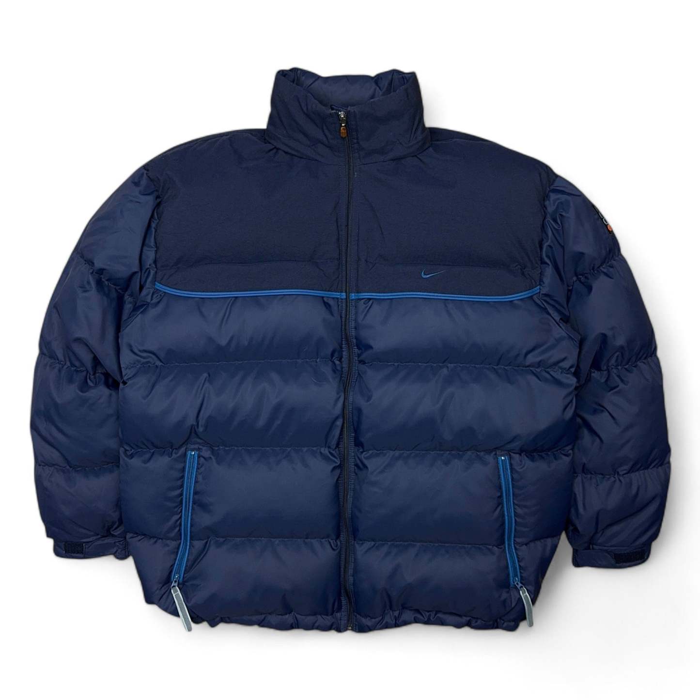 Vintage 90s Down Pufferjacke Navy