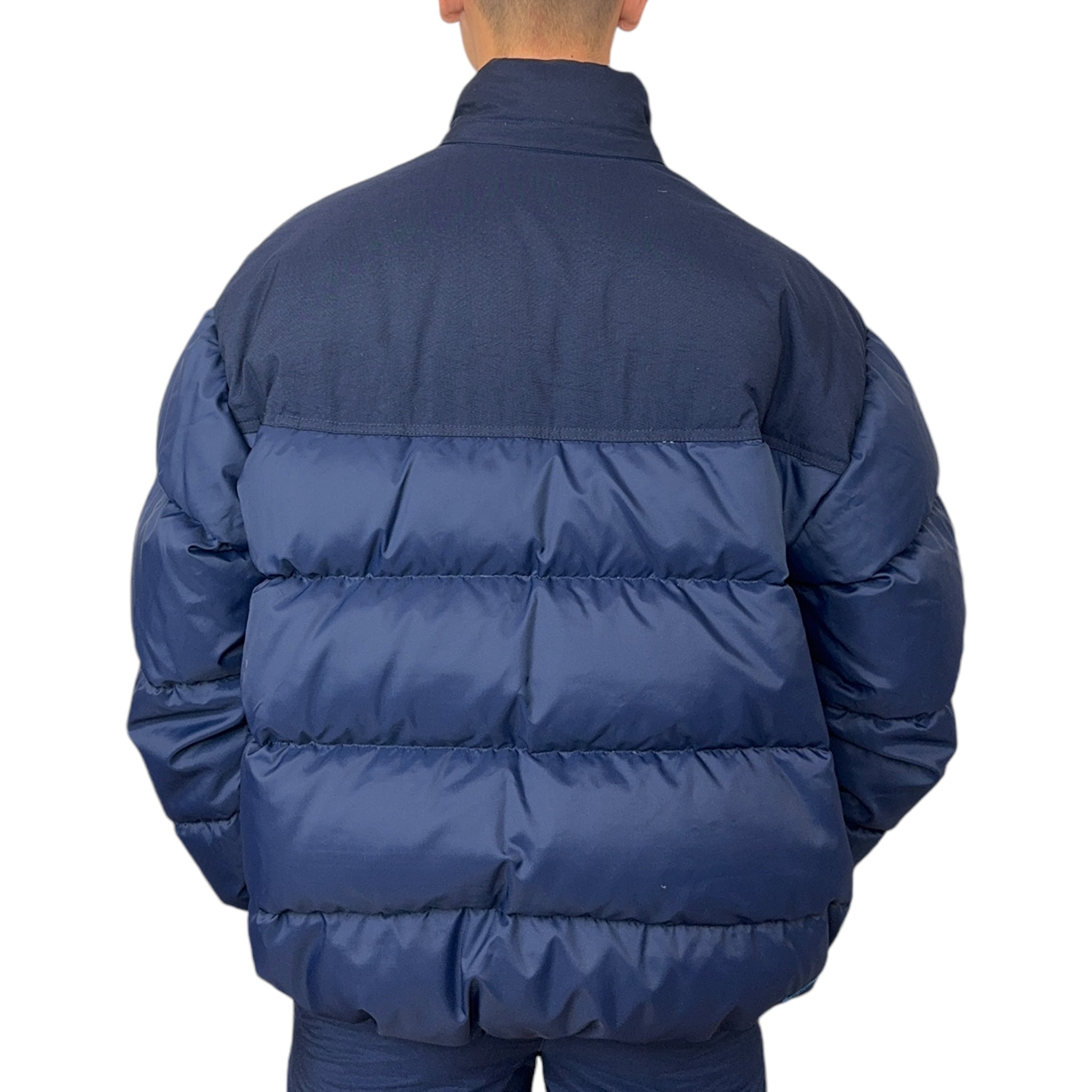 Vintage 90s Down Pufferjacke Navy