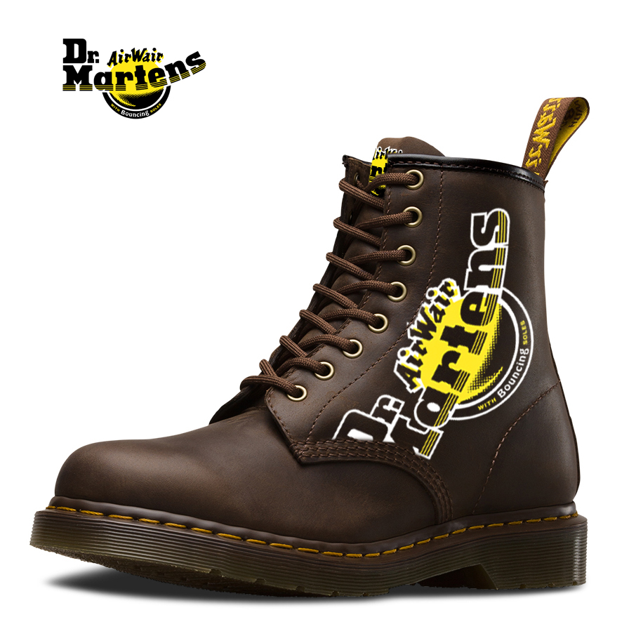 Dr.Martens®  nagy logójú sima bőr fűzős csizma