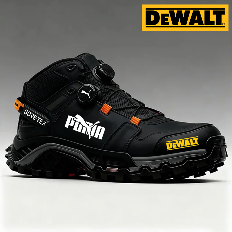 A PUMA® és DEWALT férfi munkacipők vízállóak és átszúrásállóak.