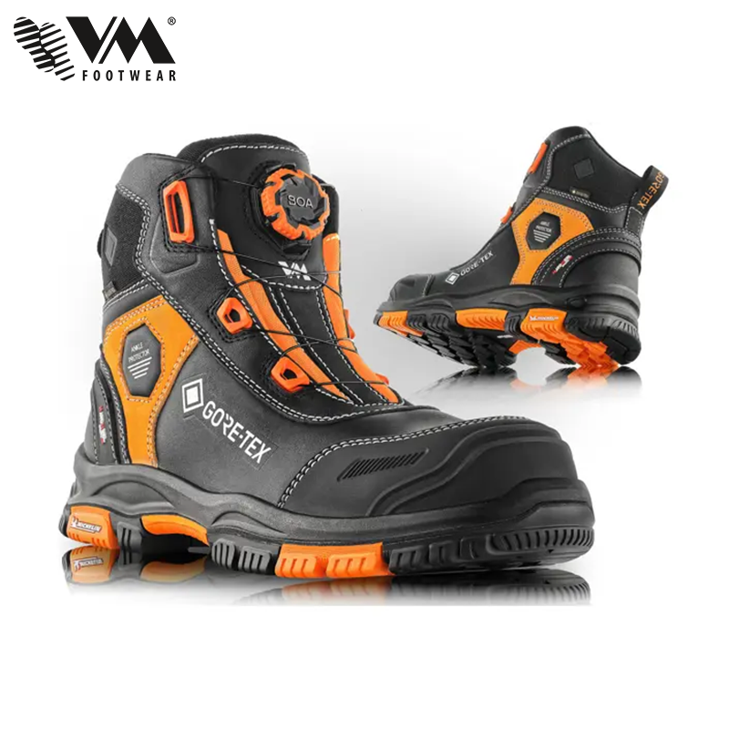VM Footwear Vermont S7L munkavédelmi bakancs, fekete és narancssárga