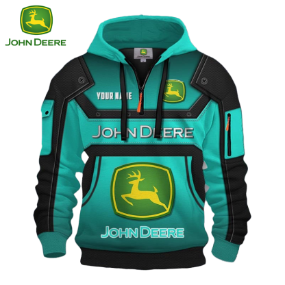 John Deere® 2025 új sport kültéri munkára való kasmír bélésű kapucnis pulóver