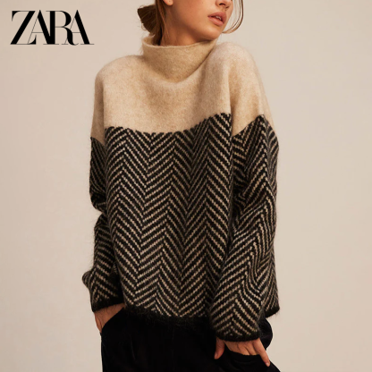 ZARA® Új Eredeti Női Kasmír Garbónyakú Pulóver