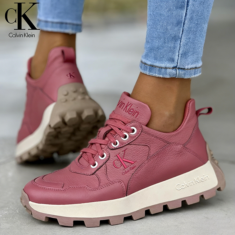 Calvin Klein® 2026 Damskie trampki wykonane z naturalnej skóry, odpowi