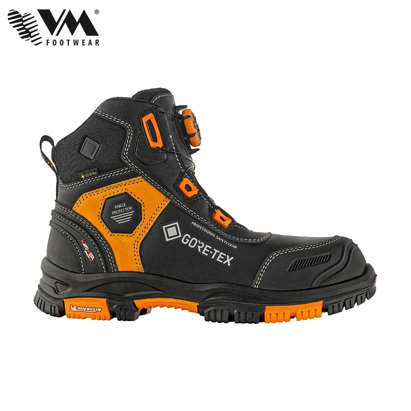 VM Footwear Vermont S7L munkavédelmi bakancs, fekete és narancssárga