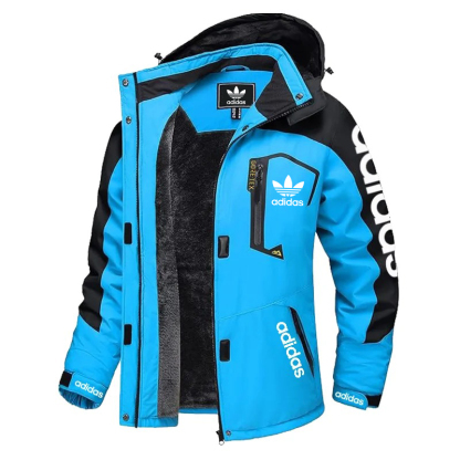 Męska wodoodporna i wiatroszczelna ocieplana kurtka z kapturem Adidas