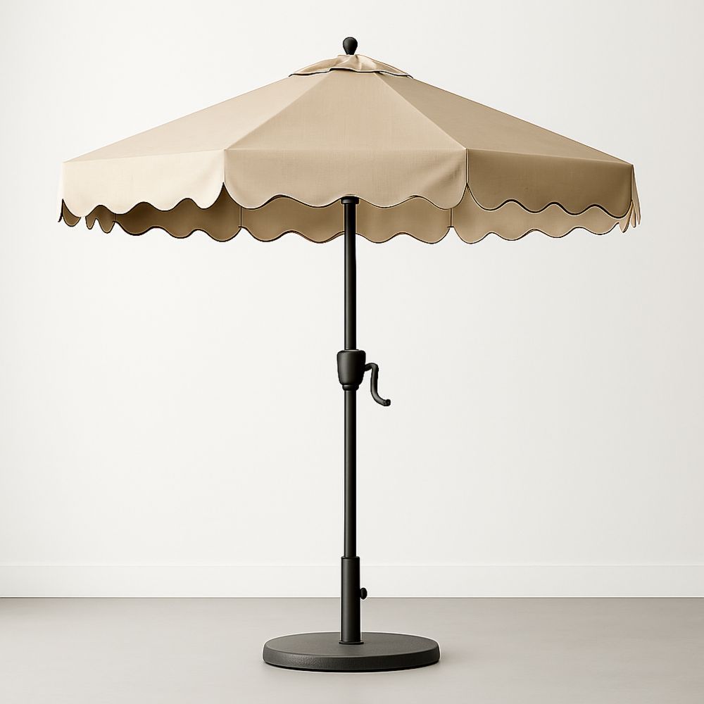 Teräsrunkoinen ulkovarjo polyesterikankaasta Ø200 cm-Pureauroravital