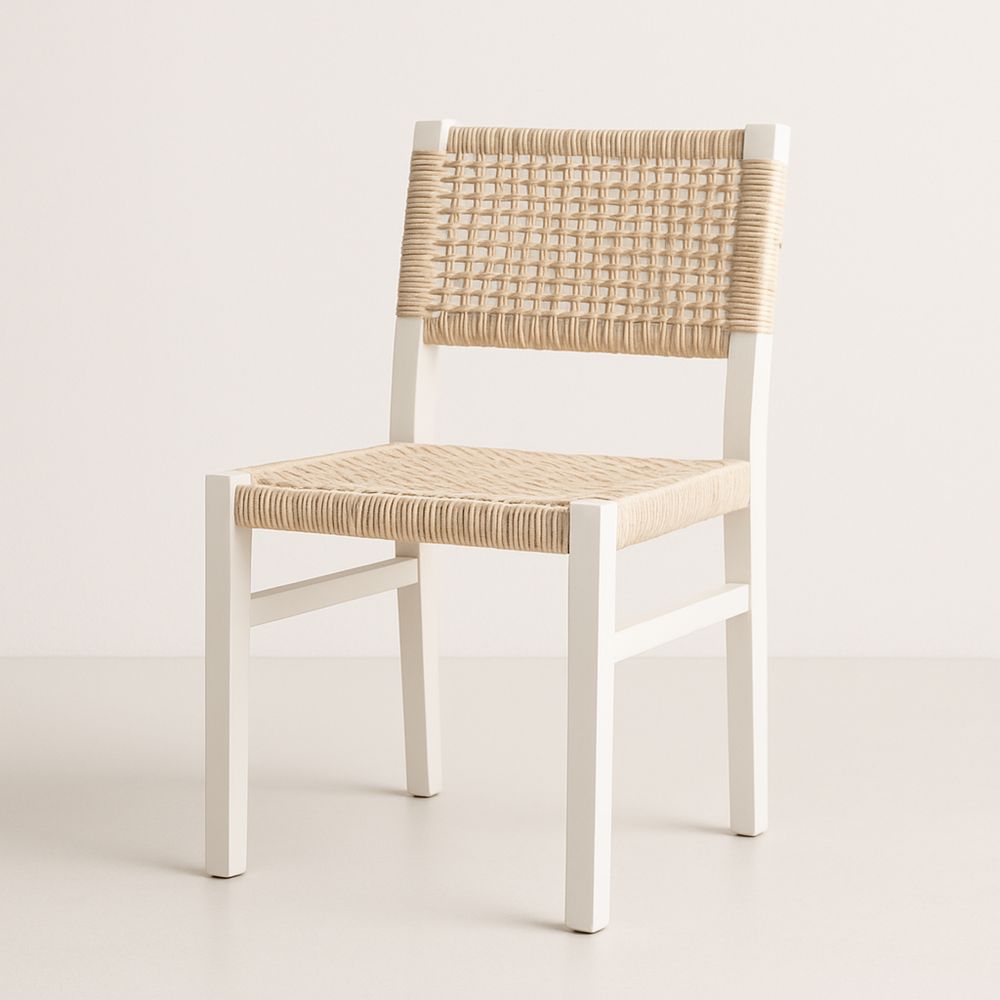 Punos selkänoja ja istuin tuoli valkoinen puurunko-Pureauroravital