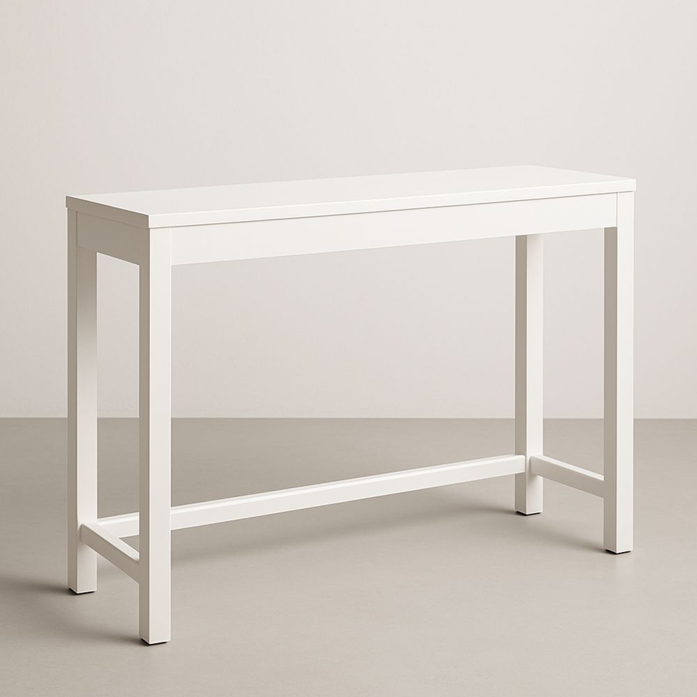 Valkoinen suorakulmainen pöytä MDF 120x35x75 cm-Pureauroravital