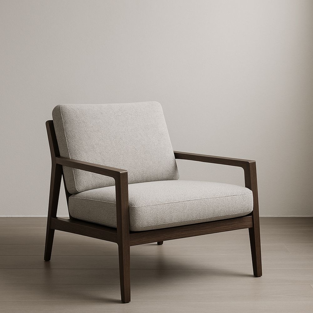 Pellavasekoitekangas Nojatuoli Tummapuu Kehys-Pureauroravital