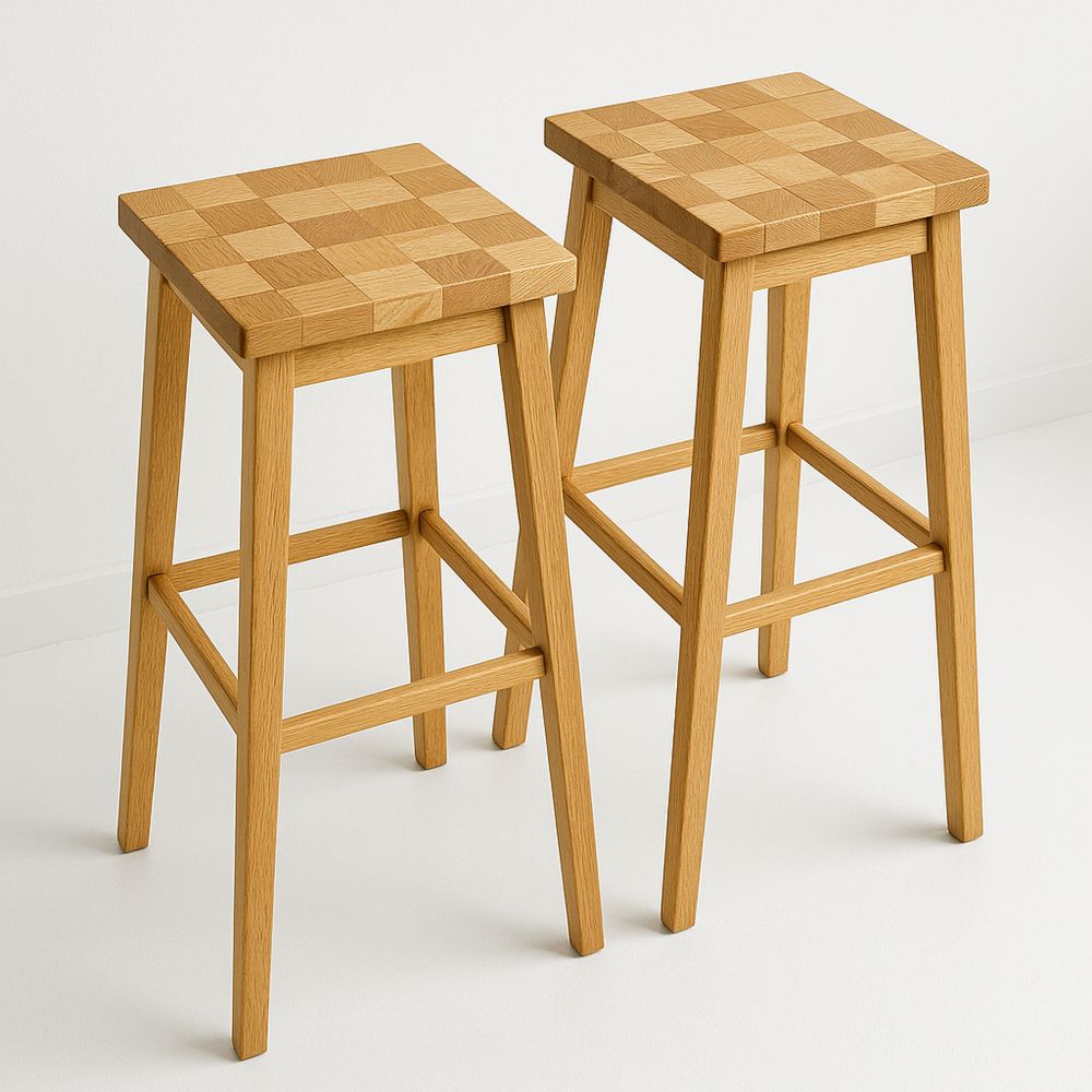 Massiivitammi baarijakkarasetti neliöistuimella-Pureauroravital