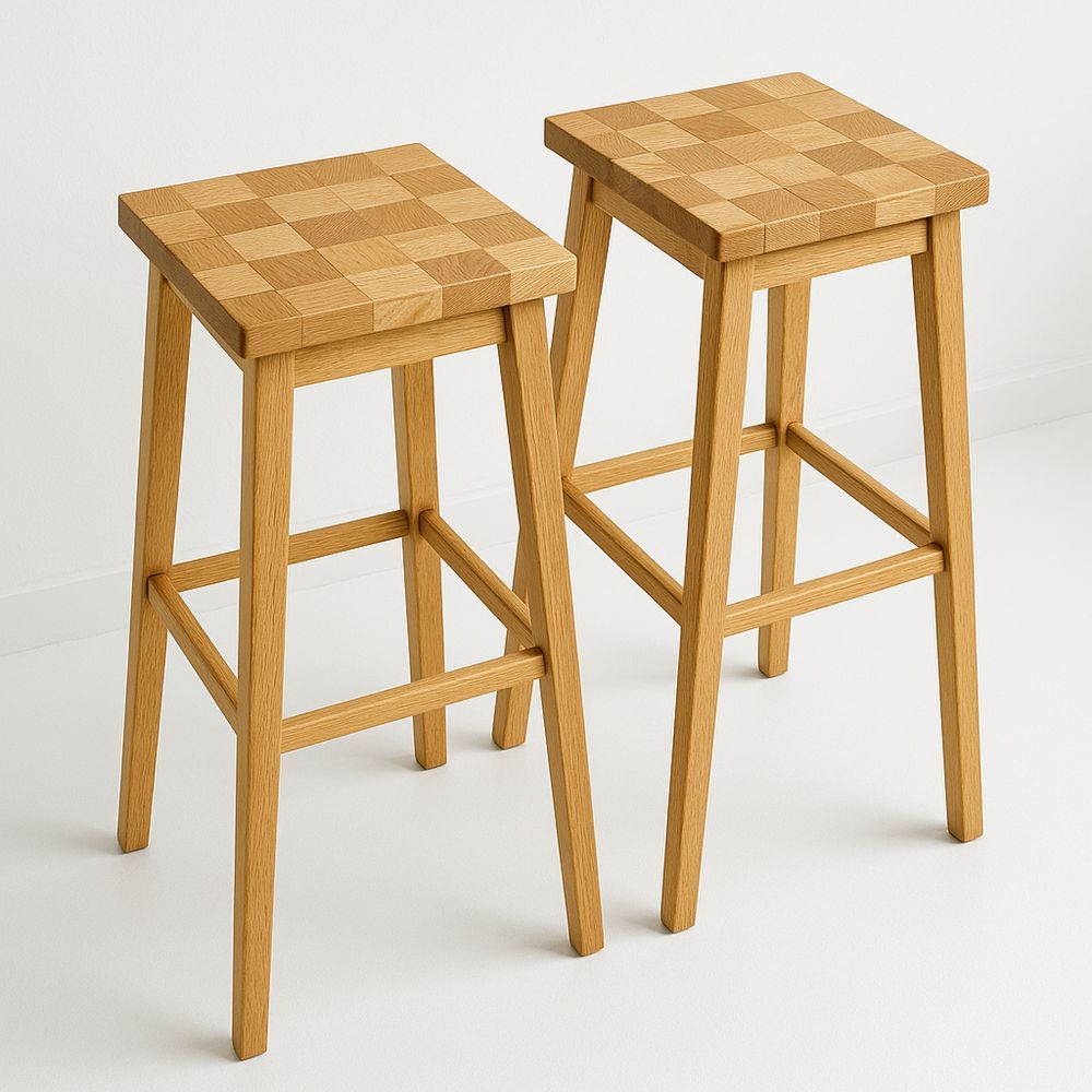 Massiivitammi baarijakkarasetti neliöistuimella-Pureauroravital