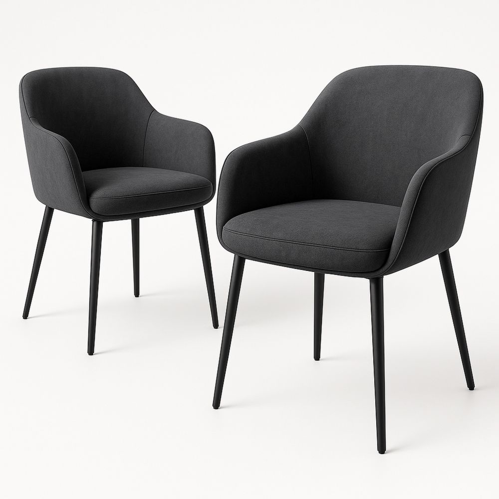 Kaksi Harmaata Kangastuolia Mustalla Metallilla-Pureauroravital