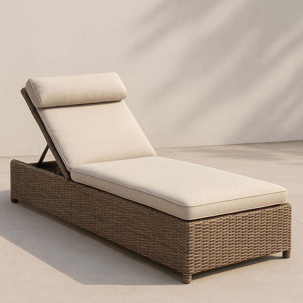 Polyrottinkinen Säädettävä Ulkotuoli Beige-Pureauroravital