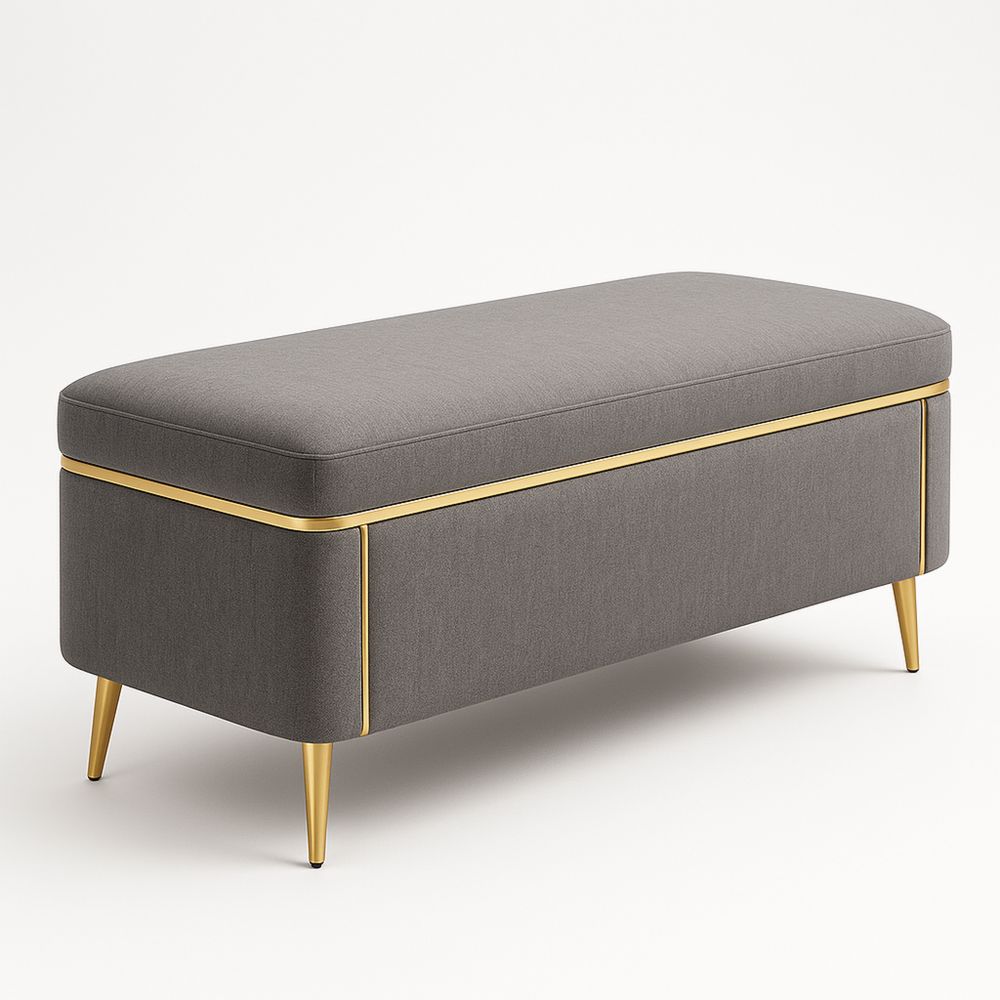 Penkki 120 cm polyesteri vaahtomuovi metallikehys harmaa-Pureauroravital