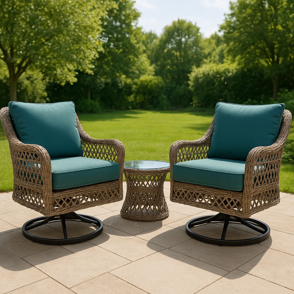 Ulkokalustesetti Keinotekoinen Rottinki Pöytä 2 Tuolia-Pureauroravital