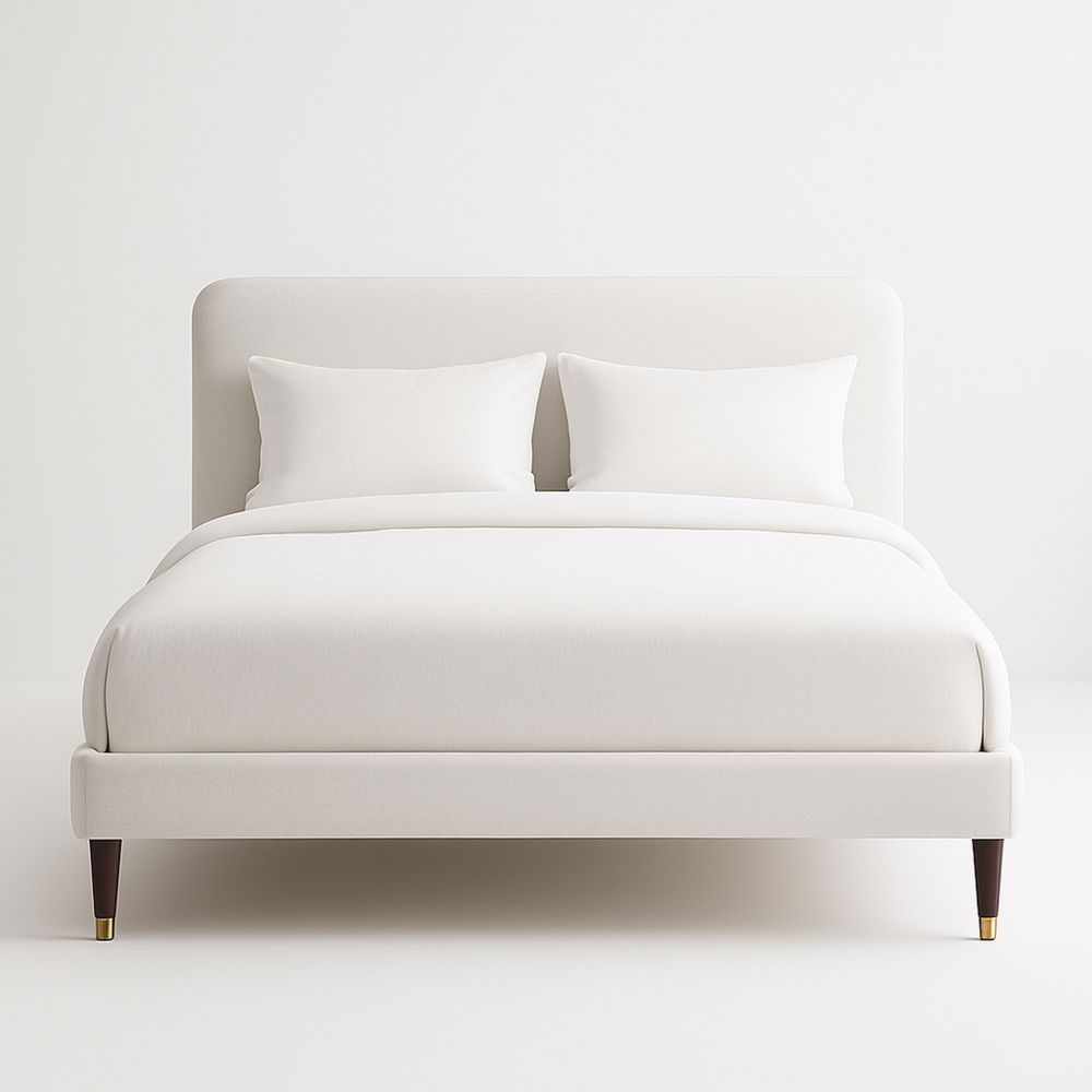 Polyesteriverhoiltu Kaksinkertainen Sänky 180x200 cm, Valkoinen-Pureauroravital