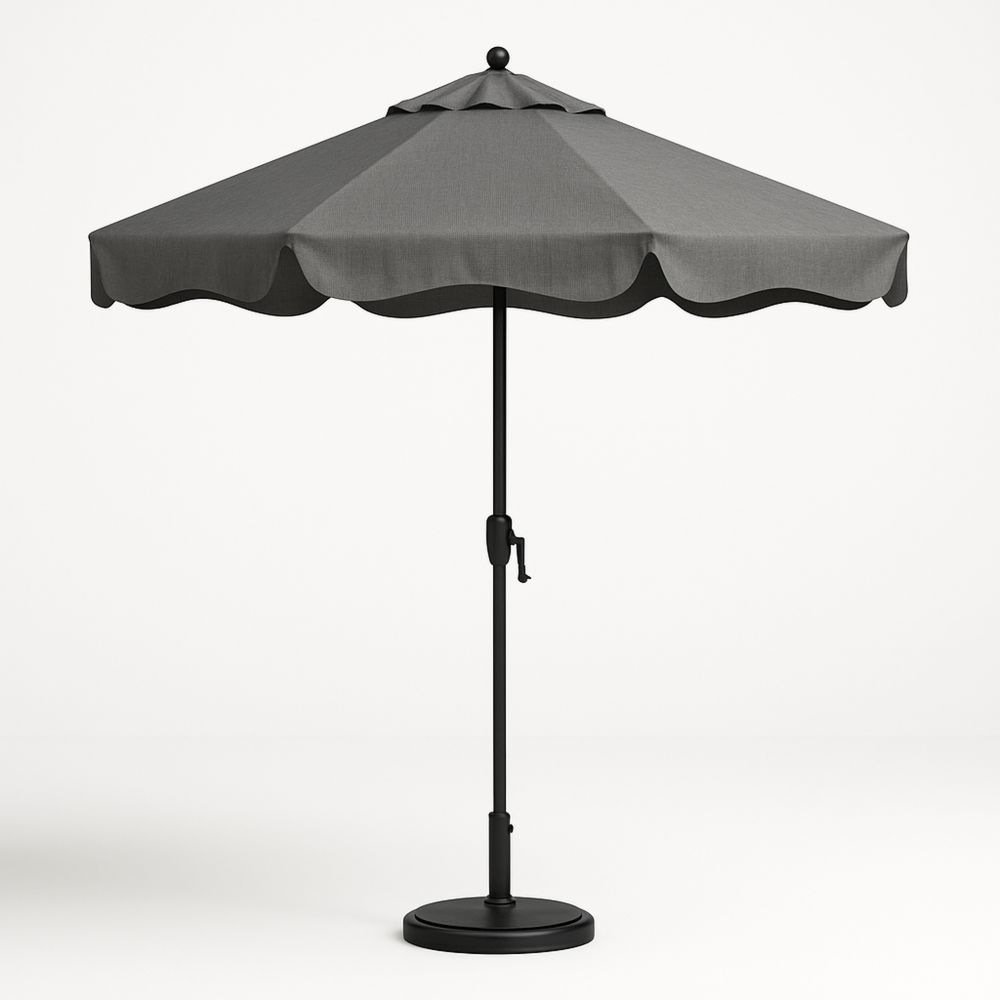 Harmaa ulkona terassivarjo pyöreä Ø270 cm alumiinirunko polyesterikankaalla-Pureauroravital