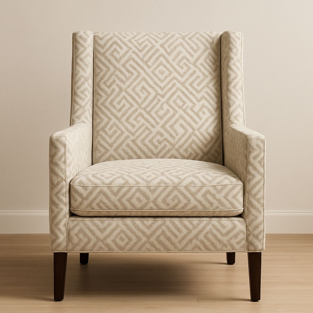 Kankainen nojatuoli geometrisella kuvioinnilla 85x75x100cm-Pureauroravital