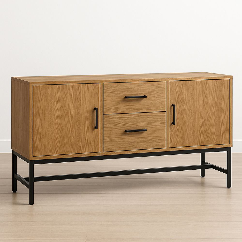 Koristeluukkukomuutti metallirungolla ja vetolaatikoilla 150x40x75 cm-Pureauroravital