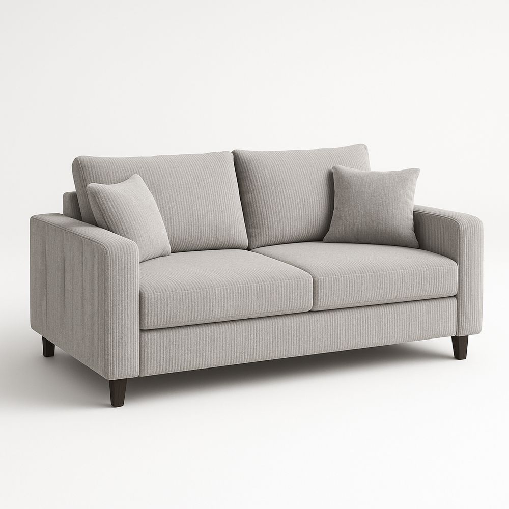 Harmaa Kaksipaikkainen Sohva Kangasverhoilu Puu-Pureauroravital