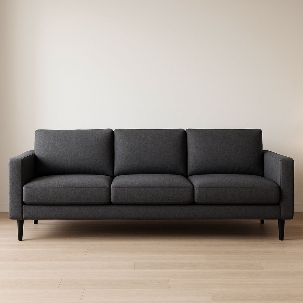 Kolmen istuttava polyesterisohva tummanharmaa 225x90x85 cm-Pureauroravital