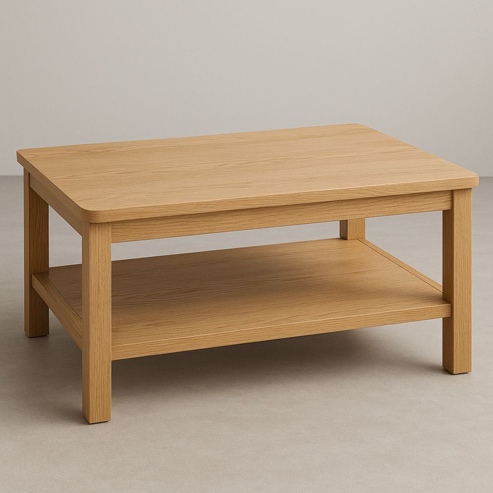 Sohvapöytä tammiviilu luonnollinen väri 100x60x45 cm-Pureauroravital